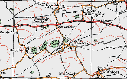 Old map of Newton in 1922