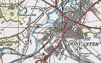 Old map of Newton in 1923