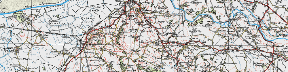 Old map of Newton in 1923