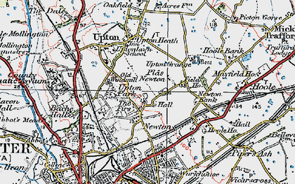 Old map of Newton in 1924