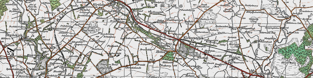 Old map of Broathill in 1925