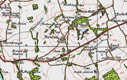 Old map of Brockhole Burn in 1925