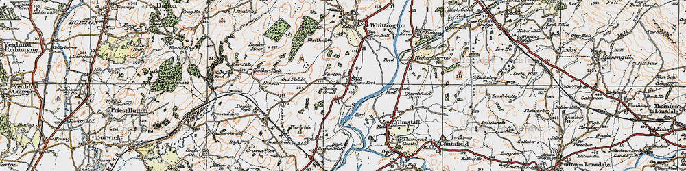 Old map of Yarlside in 1925
