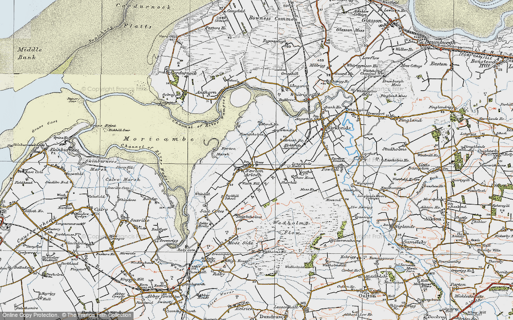 Old Map of Newton Arlosh, 1925 in 1925
