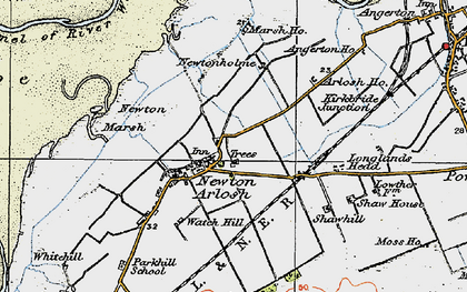 Old map of Newton Arlosh in 1925