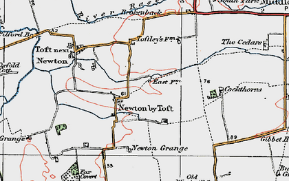 Old map of Newton by Toft in 1923