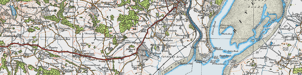 Old map of Newton Green in 1919