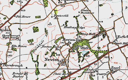 Old map of Newton Hall in 1925