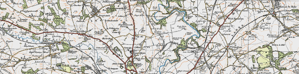 Old map of Woodwell Ho in 1925