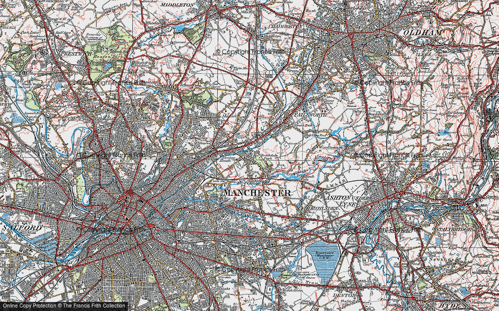 Old Map of Newton Heath, 1924 in 1924