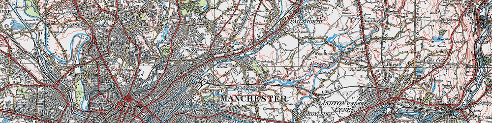 Old map of Newton Heath in 1924