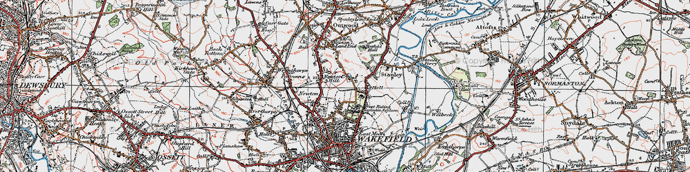 Old map of Newton Hill in 1925