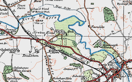 Old map of Newton Kyme in 1925