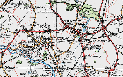 Old map of Newton-le-Willows in 1924
