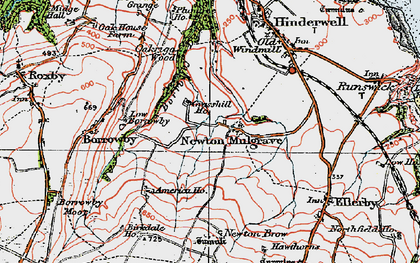 Old map of Borrowby Dale in 1925