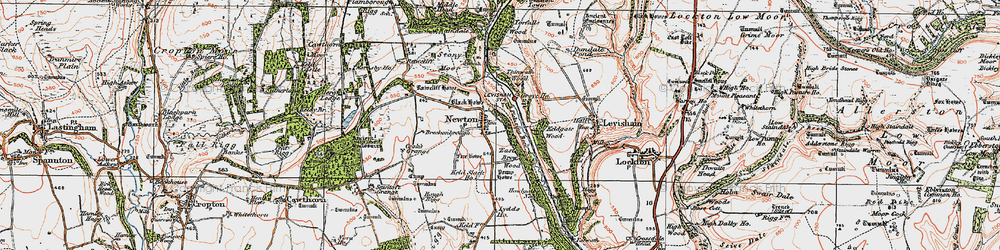 Old map of Yorfalls Wood in 1925