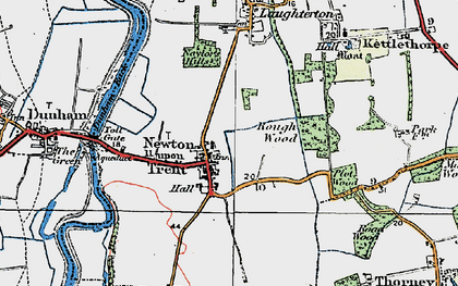 Old map of Newton on Trent in 1923
