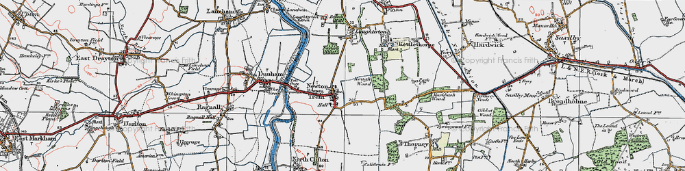 Old map of Newton on Trent in 1923