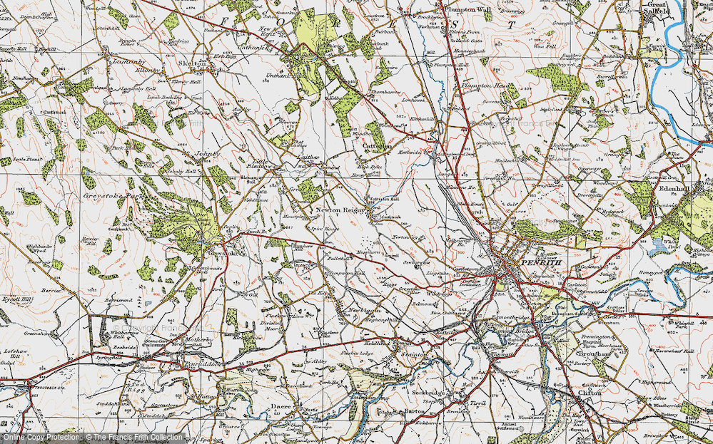 Old Map of Newton Reigny, 1925 in 1925