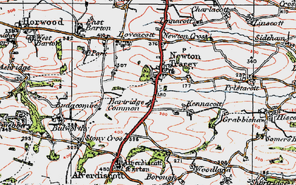 Old map of Alscott Barton in 1919
