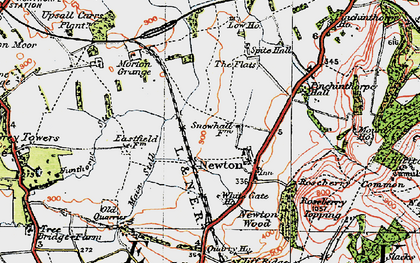 Old map of Newton under Roseberry in 1925