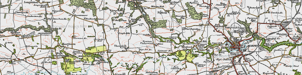 Old map of Buckshaw in 1925