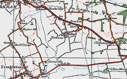Old map of Newton with Scales in 1924