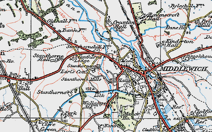 Old map of Bostock House Fm in 1923
