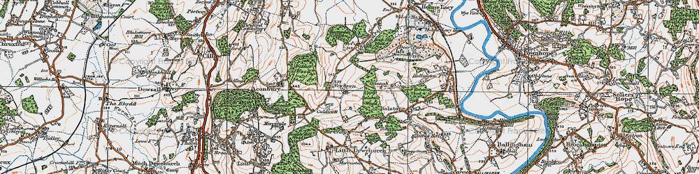 Old map of Caldicott in 1919