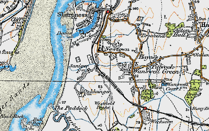 Old map of Newtown in 1919