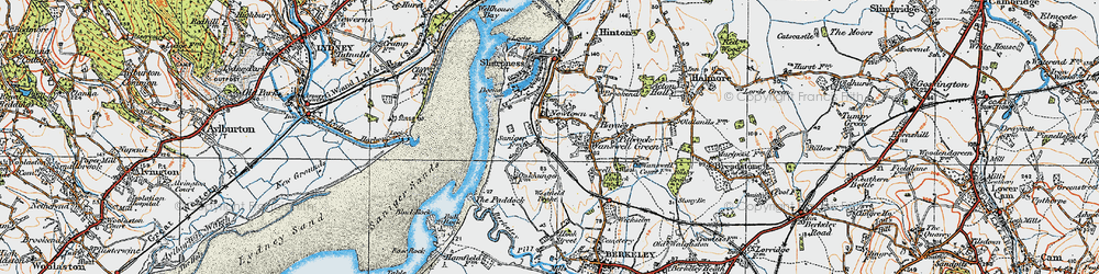 Old map of Newtown in 1919