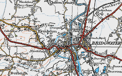 Old map of Newtown in 1919