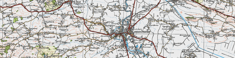 Old map of Newtown in 1919