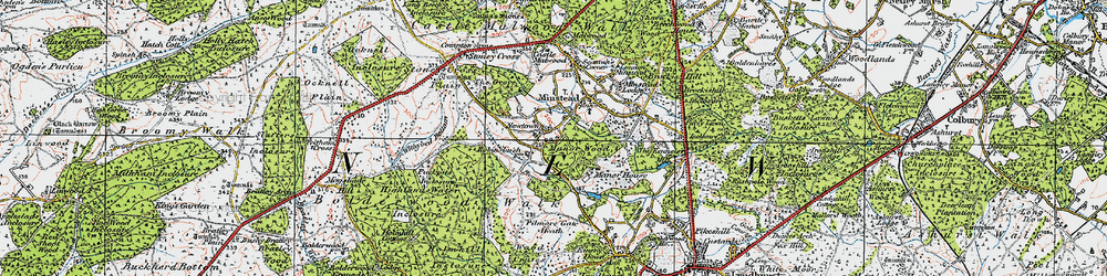 Old map of Acres Down Ho in 1919