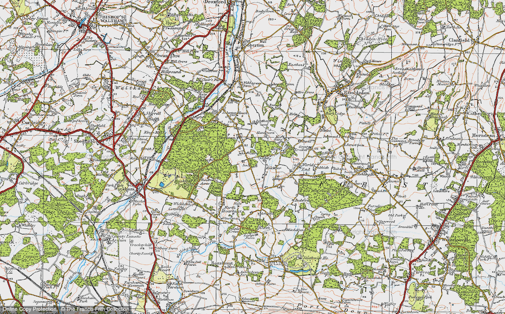 Old Map of Historic Map covering Hipley in 1919