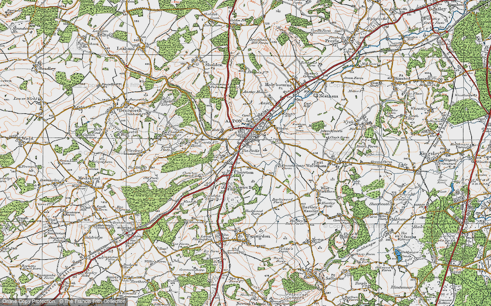 Old Map of Newtown, 1919 in 1919