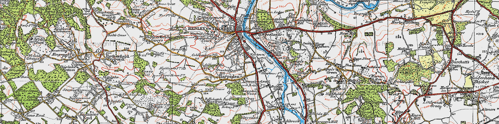 Old map of Newtown in 1919