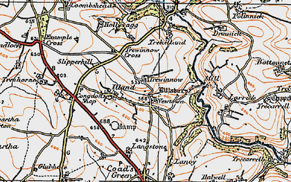 Old map of Lanoy in 1919
