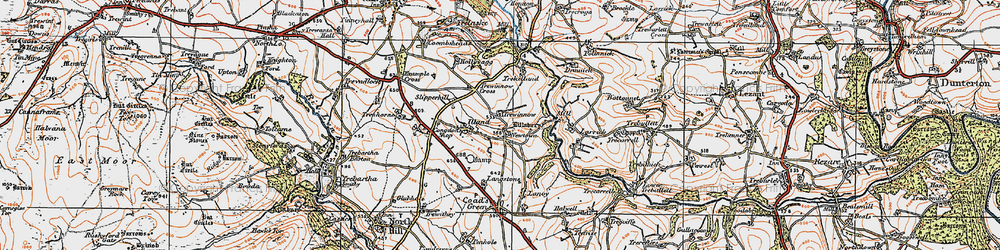 Old map of Lanoy in 1919