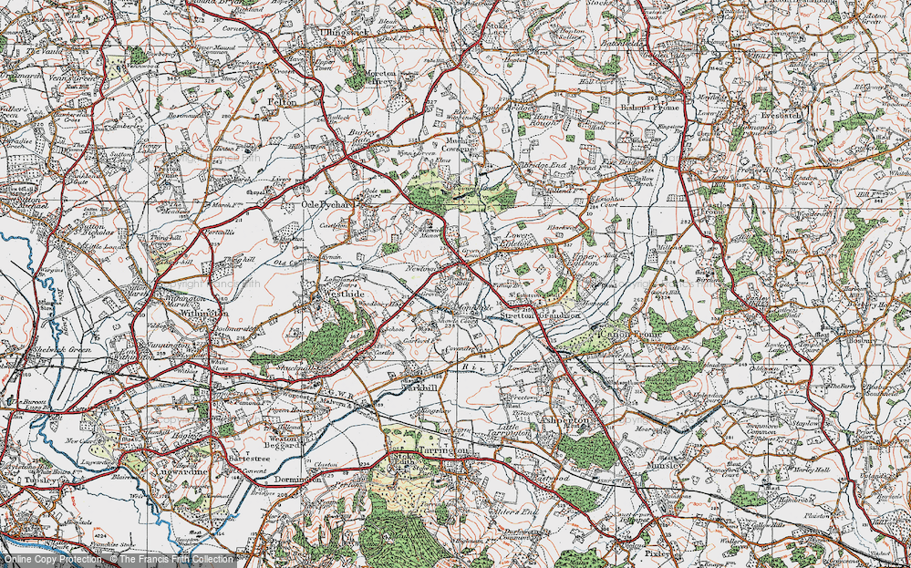 Old Map of Newtown, 1920 in 1920