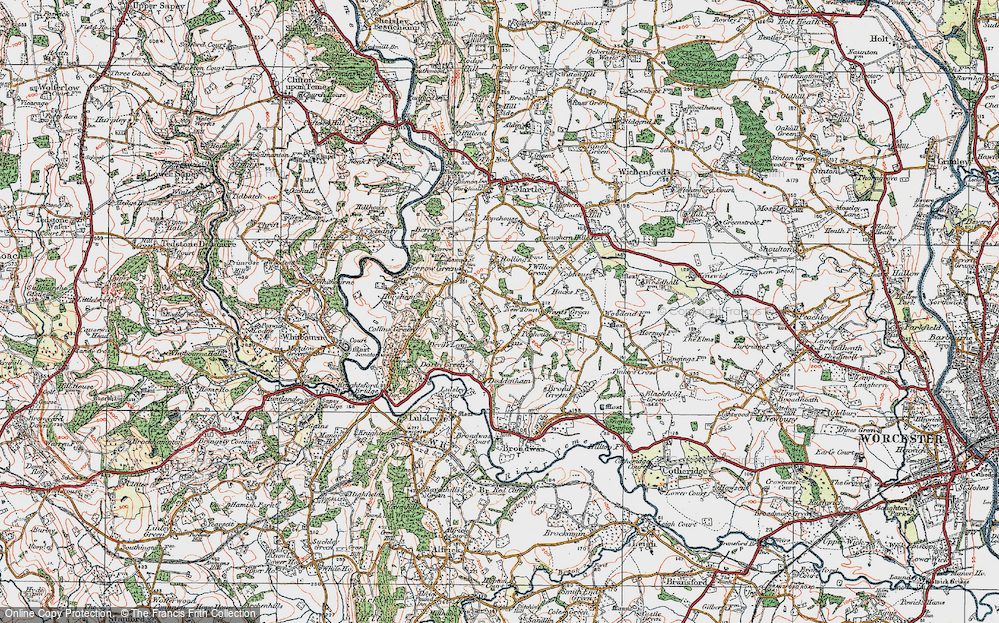 Old Map of Newtown, 1920 in 1920