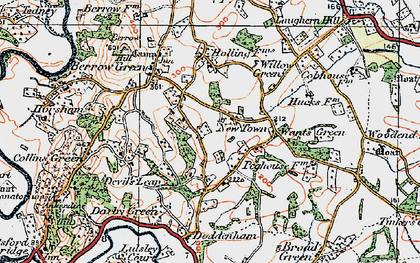 Old map of Newtown in 1920