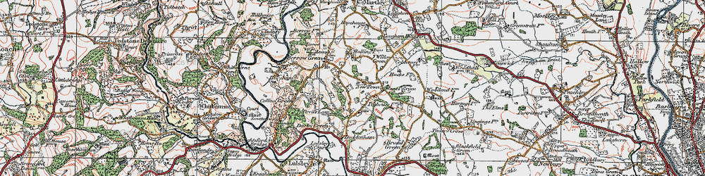 Old map of Newtown in 1920