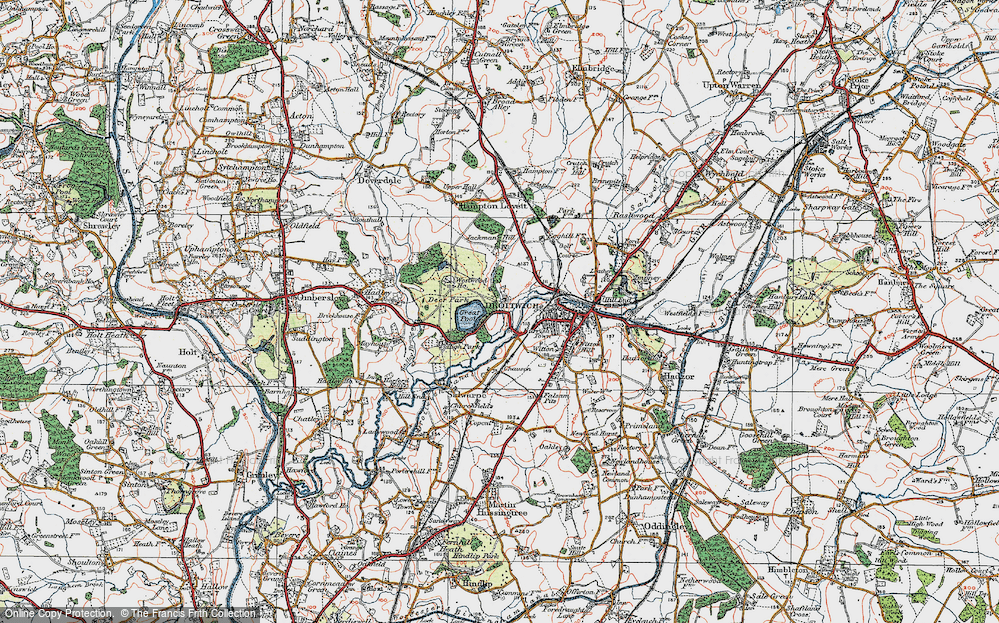 Historic Ordnance Survey Map Of Newtown 1920