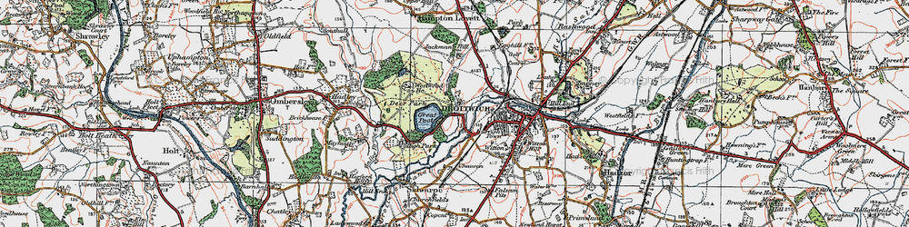 Old map of Newtown in 1920