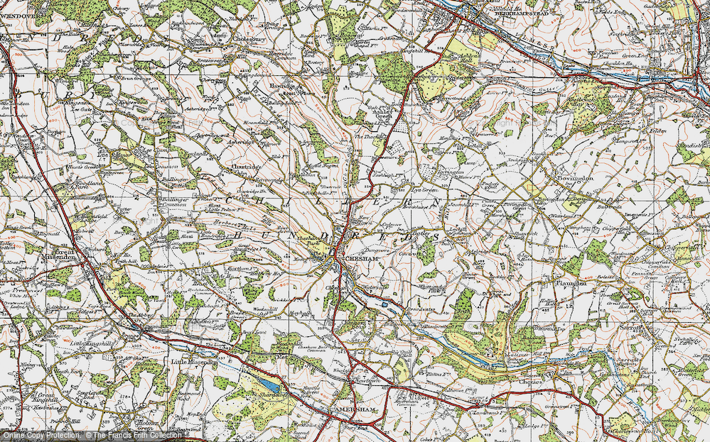 Old Map of Newtown, 1920 in 1920