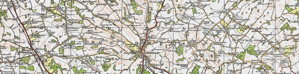 Old map of Newtown in 1920