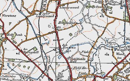 Old map of Newtown in 1921