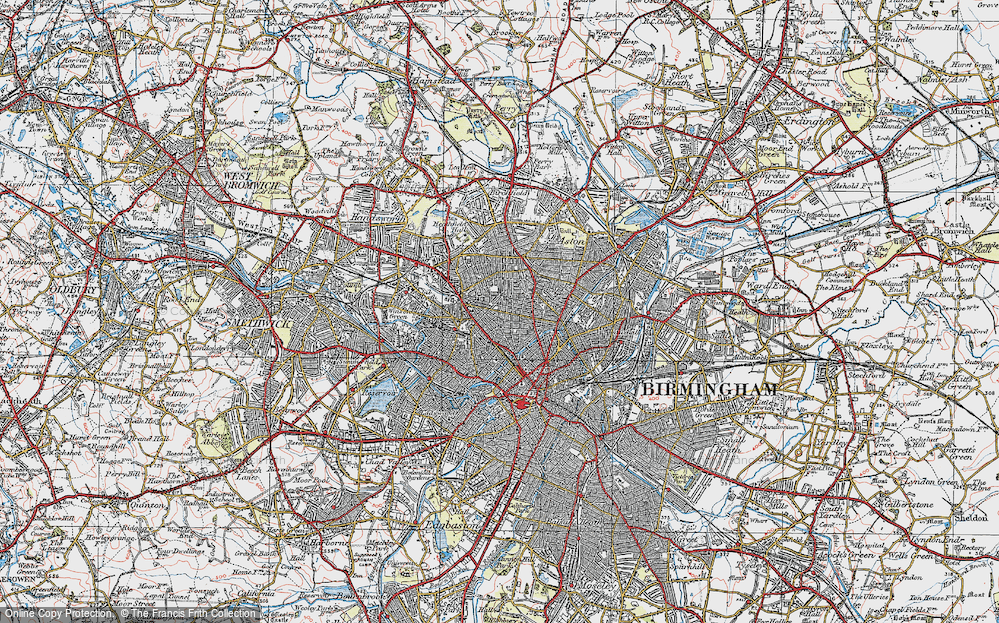 Old Map of Newtown, 1921 in 1921