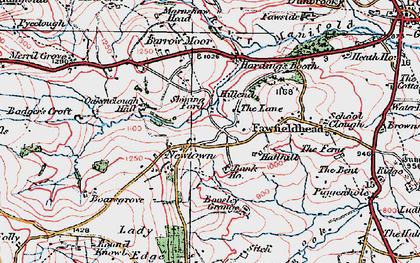 Old map of Boosley Grange in 1923